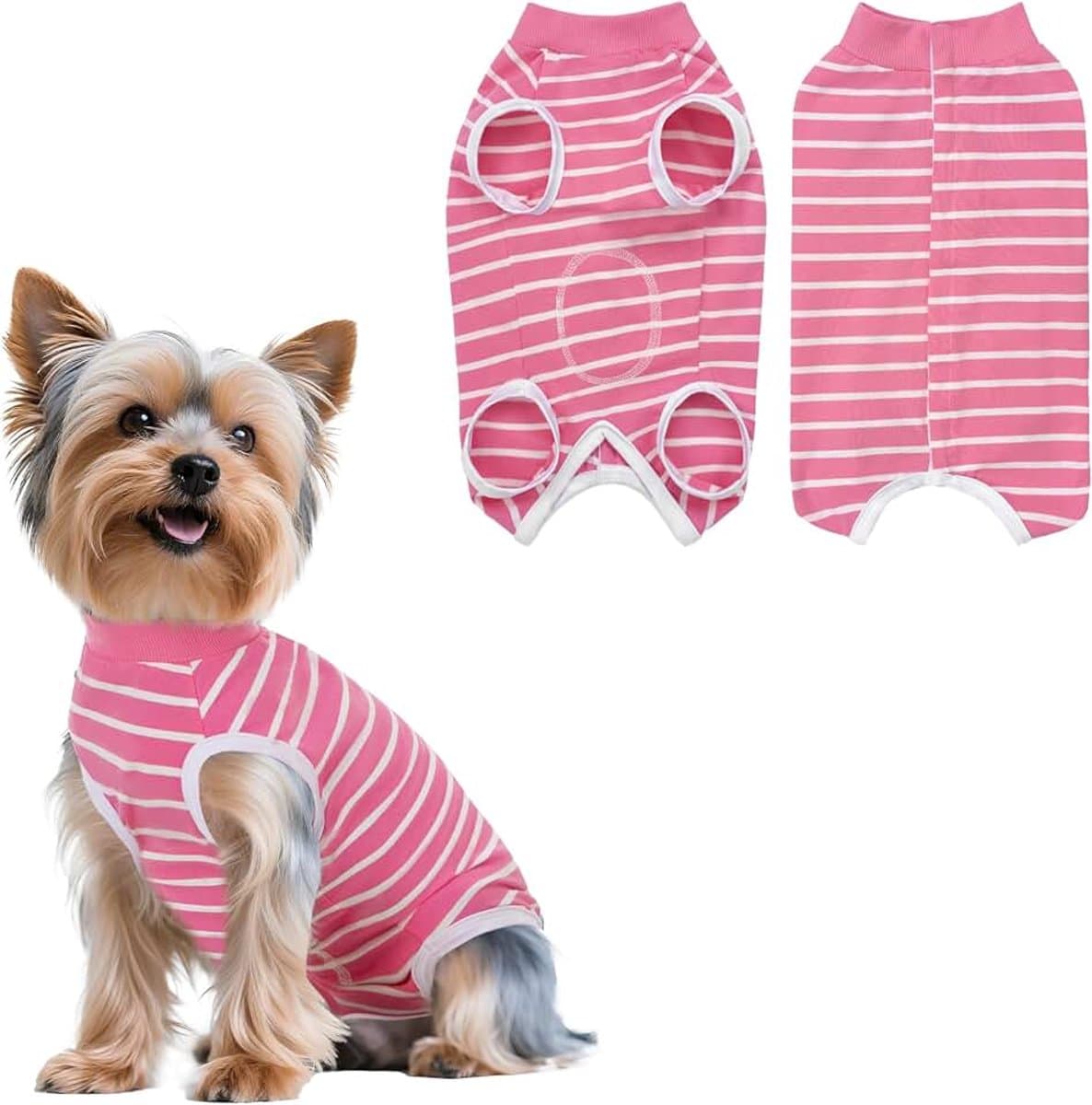 OP-Body voor honden, vrouwtje, reu, castratie, hondenbody na operatie, zachte katoen, OP-vest, medisch hemd, anti-likken, knoopsluiting, wondbescherming, alternatief voor kegel — afbeelding 1