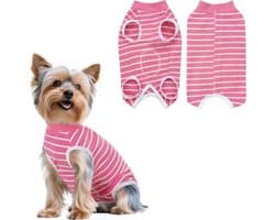 OP-Body voor honden, vrouwtje, reu, castratie, hondenbody na operatie, zachte katoen, OP-vest, medisch hemd, anti-likken, knoopsluiting, wondbescherming, alternatief voor kegel