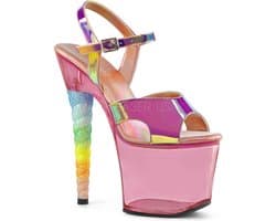 Pleaser - UNICORN711T Sandaal met enkelband, Paaldans schoenen - Paaldans schoenen - 37 Shoes - Roze
