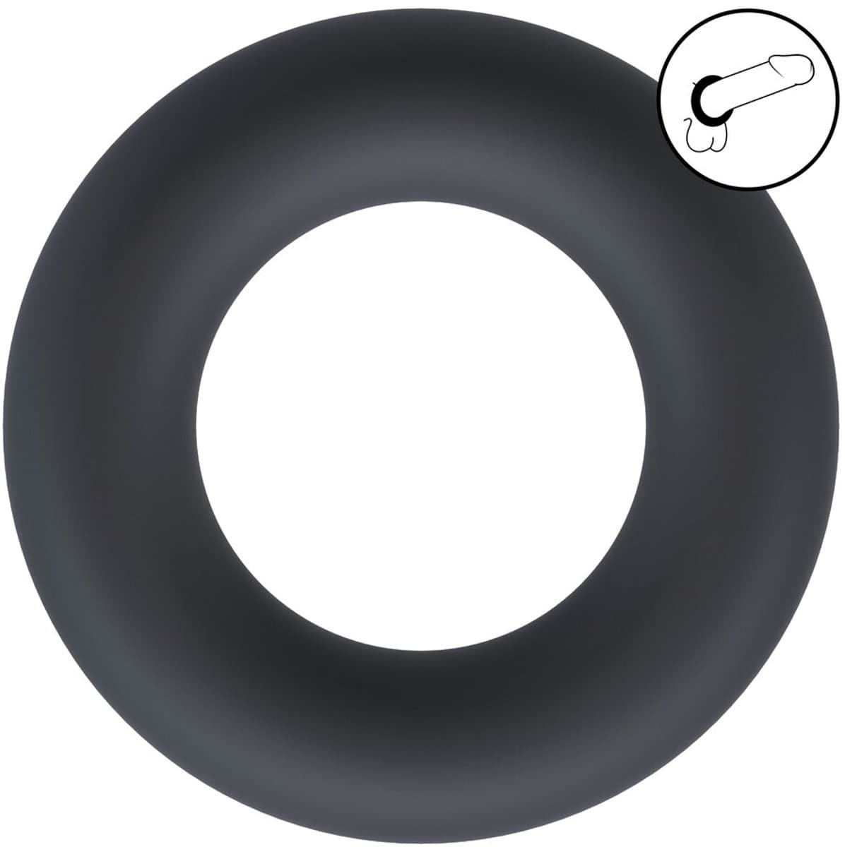 Liquid Silicone Cockring - L - Black — afbeelding 1