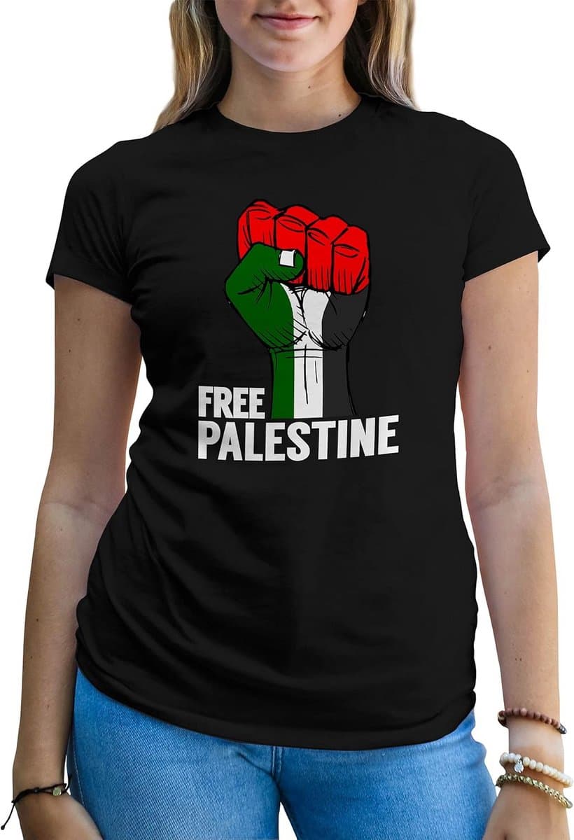 Vrouwen T-shirt met Palestina Print - Comfortabel Statement T-shirt voor Vrouwen — afbeelding 1