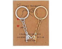 Dailygoods - Tyqour 2 stuks partnersleutelhangers voor koppels, cadeaus met kaarten, adventskalender, vulling, mannen, vrouwen, beste vriendin, verjaardag, jubileum, cadeau voor haar, haar, vriend