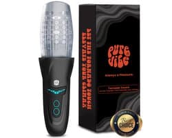 PureVibe® Tornado Touch – Draaiende Blowjob Simulator – 10 Draaistanden – Ultra Realistisch – Masturbator voor Mannen – Automatische Mastrubator – Pocket Pussy – Sex Toy – Midnight Black