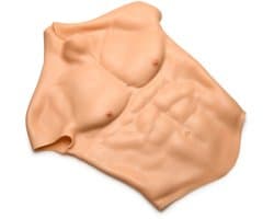 XR Brands Sexy Ripped - Siliconen Mannenborst - Groot - beige