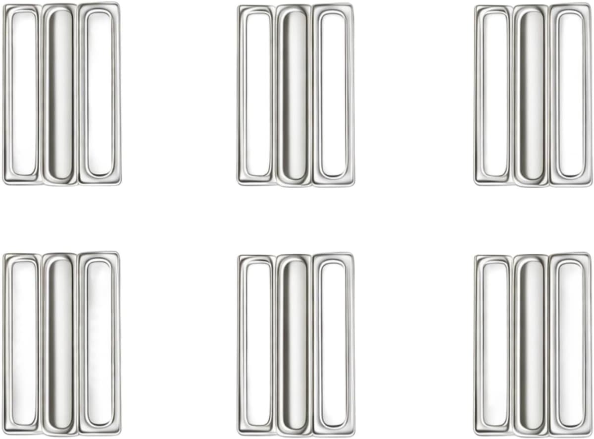 6 Bikini sluitingen metaal 2 cm, zonder naaien — afbeelding 1