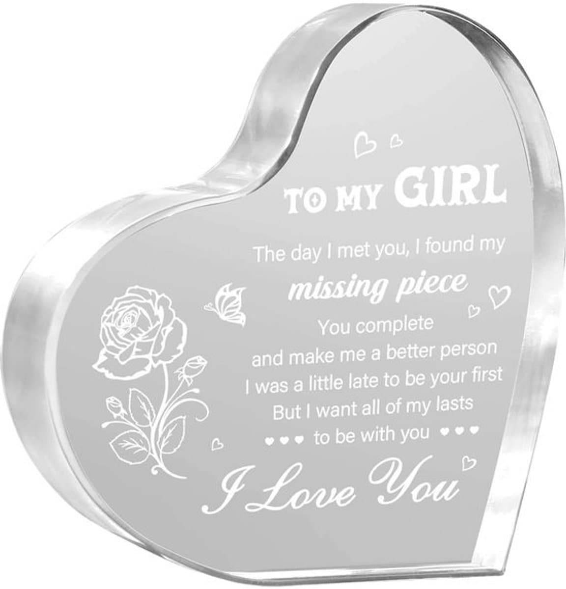 Romantisch Acryl Cadeau voor Vriendin en Vrouw | Valentijnsdag & Verjaardag — afbeelding 1