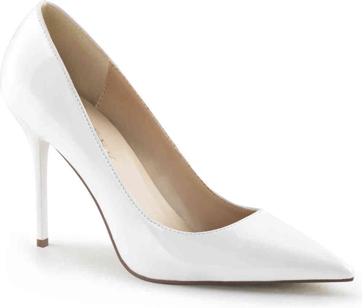 Pleaser - CLASSIQUE-20 Pumps - US 16 - 47 Shoes - Wit — afbeelding 1
