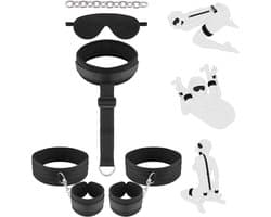 DOWO® - BDSM Extreme Bondage Set - SM Handboeien - Enkelboeien - Halsband- Sex Toys voor Koppels - Seksspeeltjes voor vrouwen - Sex Pakket en Toys - 7 Delig