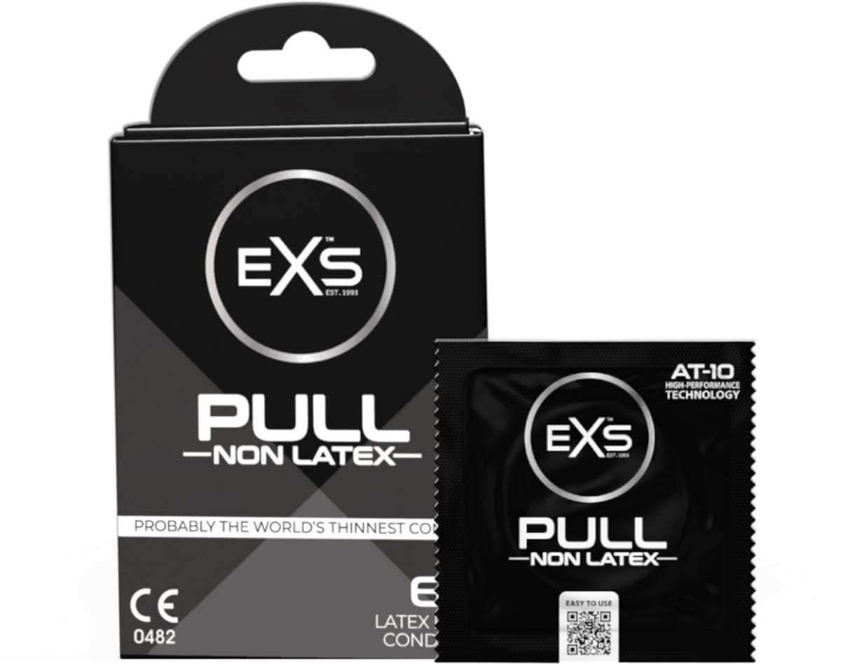 EXS Pull On Unique - 6 latexvrije condooms met pull-on strip — afbeelding 1