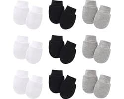 9 Paar Baby Wanten Katoen Anti-Kras Handschoenen Geboorte Unisex 0-6 Maanden