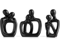 Set van 3 Abstracte Beeldjes voor Koppels - Romantische Woondecoratie voor Huis en Tafel