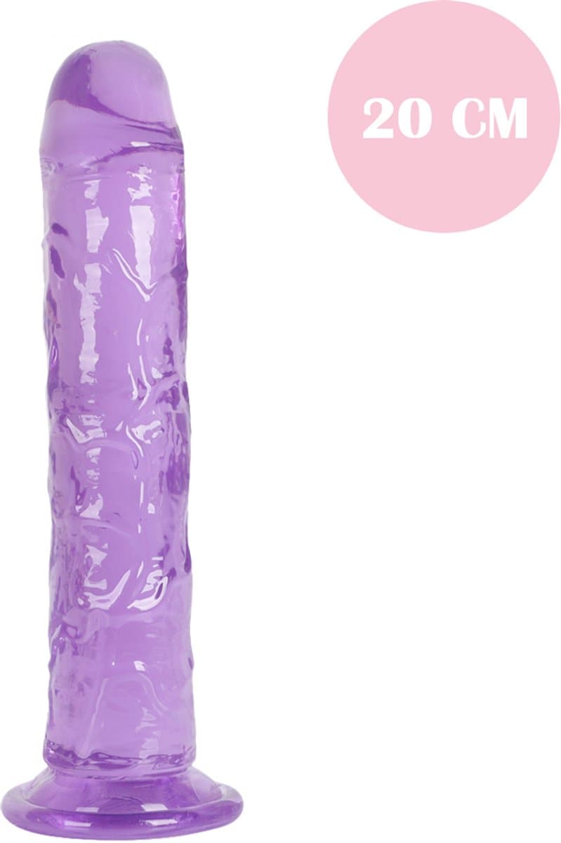 SINYX Dildo met Zuignap - 20 cm - Paarse Transparante Dildo - Dildo's - Sex Toys voor Vrouwen - Sex Toys voor Mannen - Dildo Mannen Anaal - Sextoys — afbeelding 1