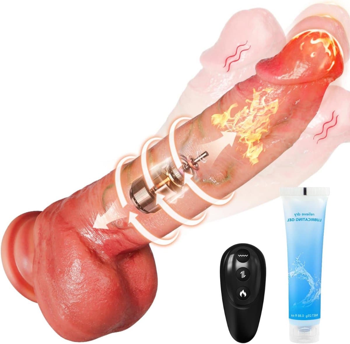 Stotende Dildo – Prostaat Stimulator - Neukmachine voor Mannen Met 7 Stuwende en 10 Vibrerende modussen - Dildo Mannen Anaal Vibrerende - Bewegende Dildo - Sexmachine Dildo - Prostaat Vibrator Mannen Stotend - Dildo Anaal Groot – 100% Waterdicht — afbeelding 1