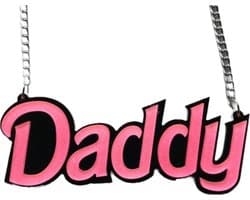 Banoch | Daddy halsband - hanger met zilverkleurige ketting