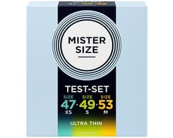 MISTER SIZE Test Box - Condooms - Maattestset 47/49/53 mm - Meerdere maten - Perfecte pasvorm