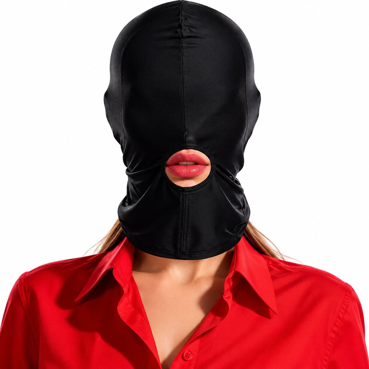 BDSM Masker - Seks Masker - Bondage Masker - Fetish Masker - Erotisch Masker - Zwarte Bivakmuts met Mondopening - Unisex — afbeelding 1