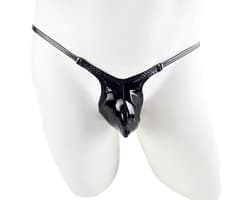 BamBella ® - String - Maat L/XL - Zwart SM kleding BDSM erotische heren kleding ondergoed lingerie onderbroek zwart
