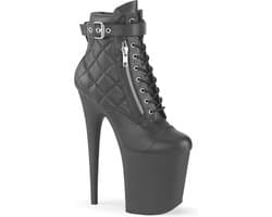 Pleaser - FLAMINGO-800-05 Plateau Laarzen - Paaldans schoenen - 40 shoes - Zwart