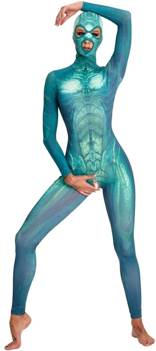Erotische Fantasie Overal - Nauwsluitende Jumpsuit Met Lange Mouwen in Fanatsie Look — afbeelding 1