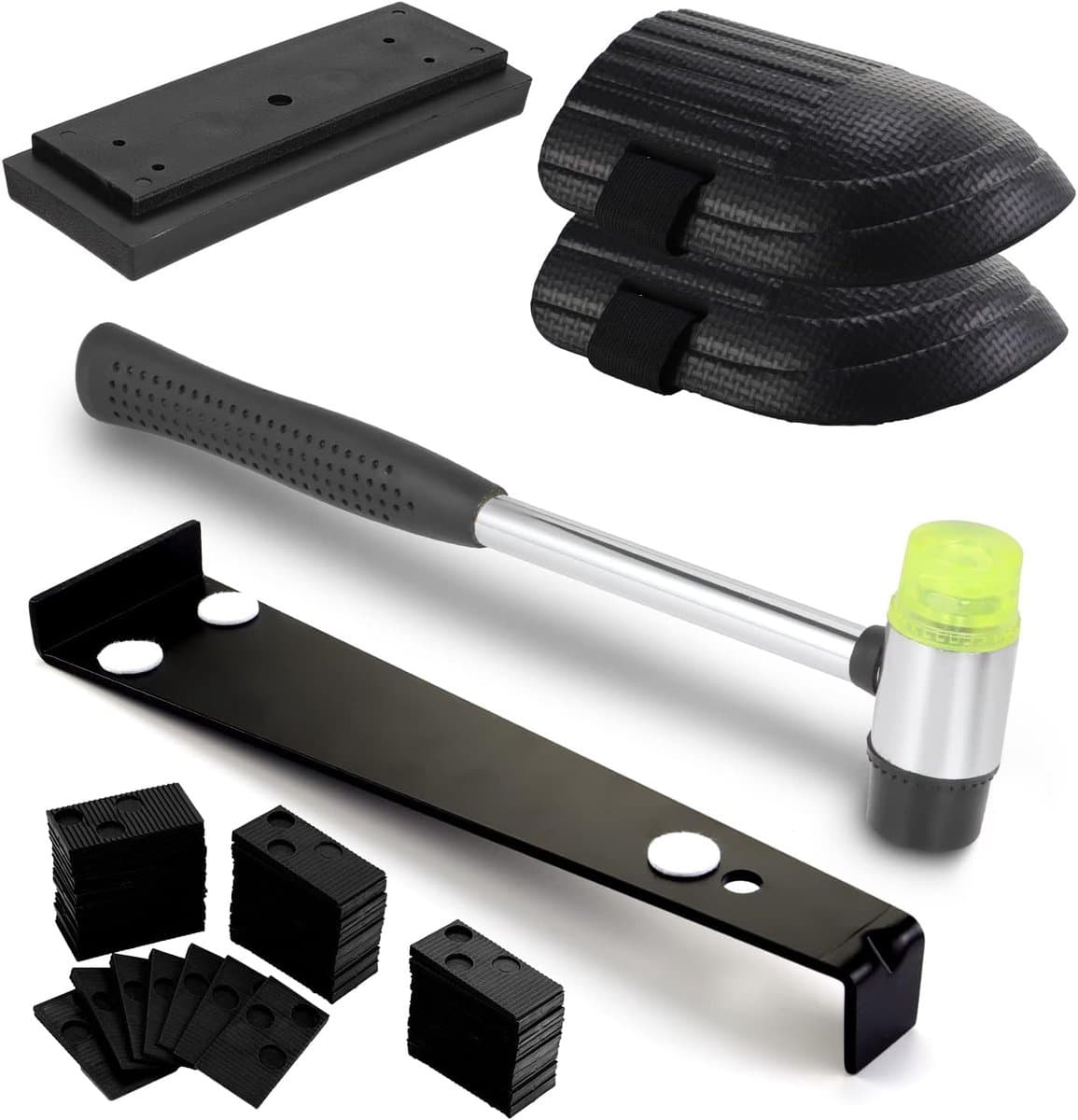 45 pieces vinyl installation kit incl. laminate wood floor installation kit, wooden floor laying kit with 40 spacers - ShopVlot — afbeelding 1