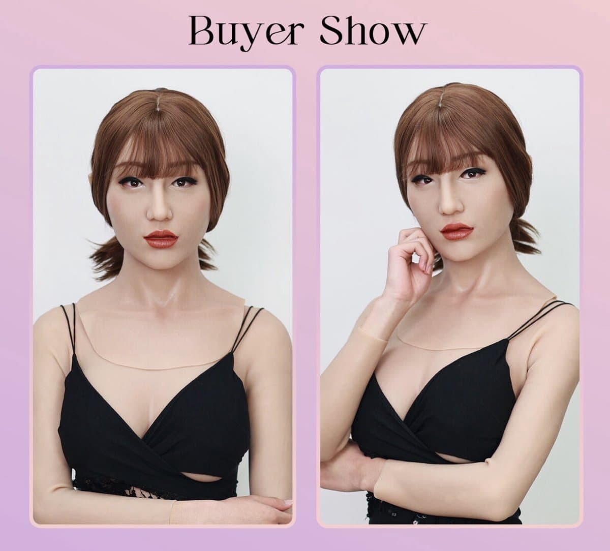 Siliconen Masker-Vrouwenmasker- Masker- Gezichtsmasker-Cosplay-Transgender-Travestie- Gezicht-Crossdresser — afbeelding 1