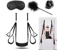 Sex Schommel - Sex Swing Extra Stevig – Seksschommel – Seksspeeltjes voor Koppel – Seks Schommel BDSM – Erotiek Toys - Sex Sling – Love Swing – Discreet Verpakt - Zwart