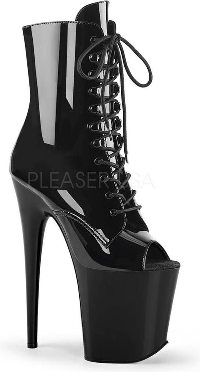 Pleaser - FLAMINGO-1021 Plateau Laarzen, Paaldans schoenen - Paaldans schoenen - 38 Shoes - Zwart — afbeelding 1