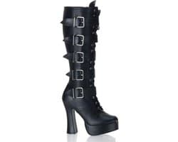 Pleaser - ELECTRA-2042 Kniehoge laarzen - US 6 - 36 Shoes - Zwart