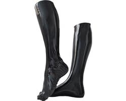 BamBella® - Latex sokken kousen - voetfetisj voeten fetish - erotisch Rubber sok voet halflang