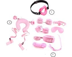 Erodit® Fantasy Bondage set roze - verstelbare riemen - bondage- SM -seks speeltje - BDSM - beginners- koppels - erotisch spel - diepe penetratie- Sex spel- Erotiek- Seks speeltjes koppels - Mannen - Vrouwen