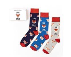 Sokken Cadeauset - Unisex Sokken - Cadeau Geven - 3 Paar Katoenrijk - Hermaat UK 7-11 - Veelkleurig
