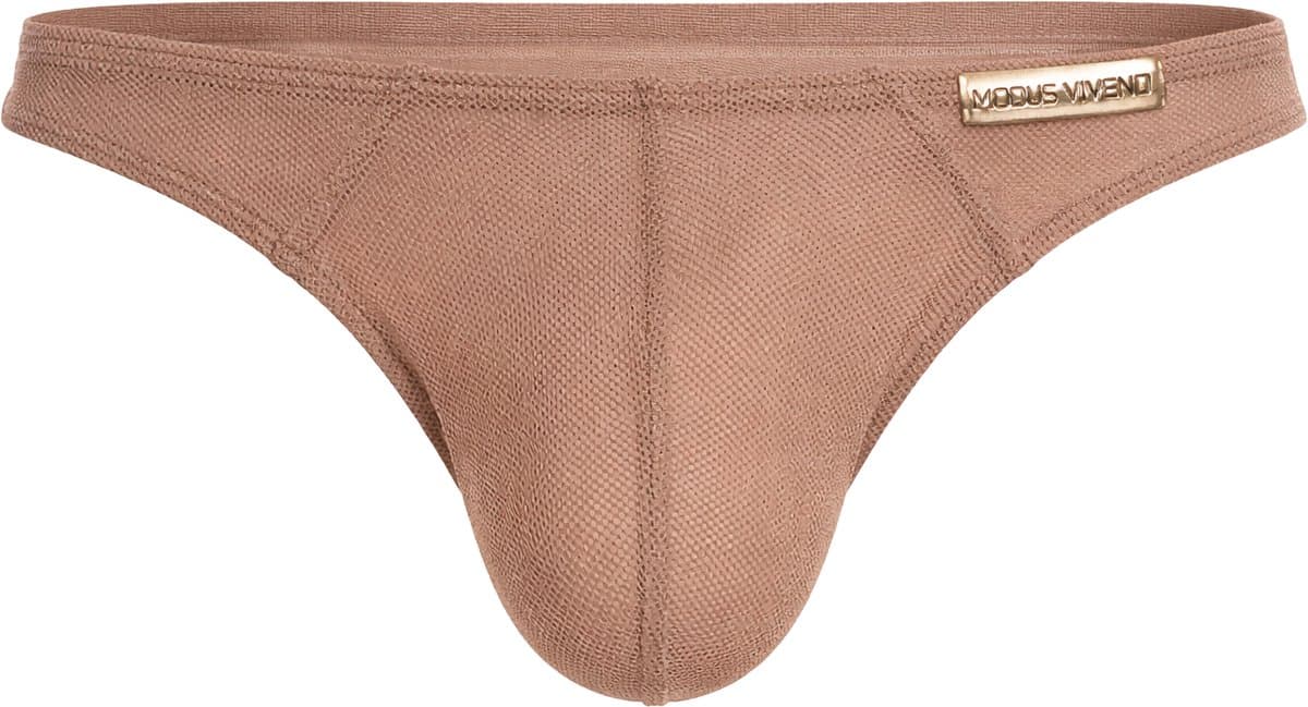 MODUS VIVENDI Mesh Through Low Cut Brief Skin - MAAT L - Erotisch Heren Ondergoed - Slip voor Man - Sexy mannen Slip — afbeelding 1