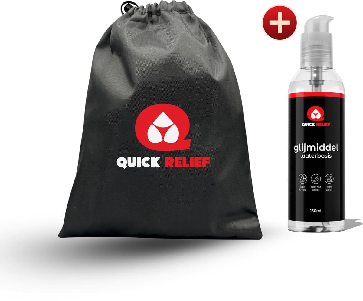 Quick Relief Opbergzakje - Opbergzak voor Vibrator, Dildo of Masturbator + Gratis 150ml Glijmiddel Waterbasis - Erotisch Opbergzakje - Mannen & Vrouwen — afbeelding 1