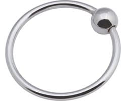 Banoch - Glansring Veronica 25 mm - metalen eikelring met bal - cockring | penisring