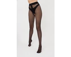 GIULIA Panty - Intimo 20 - Open Kruis Panty - Strippanty - Erotiek - 20 Den - Medium - Zwart