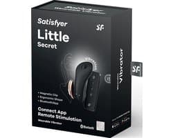 Satisfyer, bluetooth slipvibrator, oplegvibrator, 'Little Secret', 8,5 cm, met app, medische siliconen