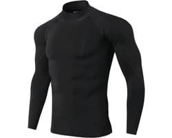 Thermo-onderhemd voor heren, warm, ademend, met lange mouwen, winter, functioneel ondergoed, skiondergoed, flexibel, zacht, thermoshirt voor outdoor sport