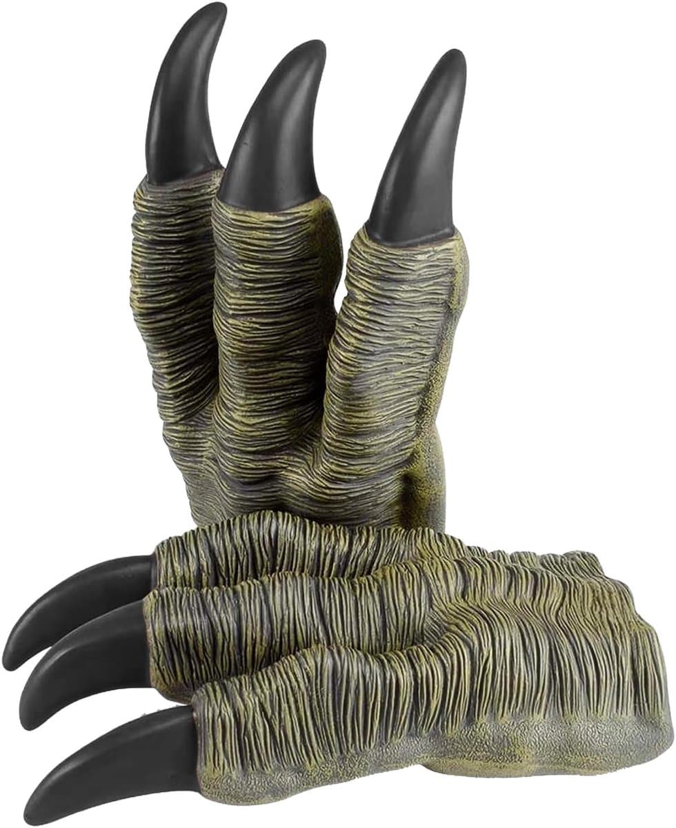 Handschoenen voor volwassenen, realistische Velociraptor Tyrannosaurus dinokostuum klauwen voor Halloween, carnaval, cosplay — afbeelding 1