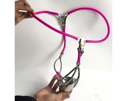 Belt voor heren, rooskleurig, 60-90 cm