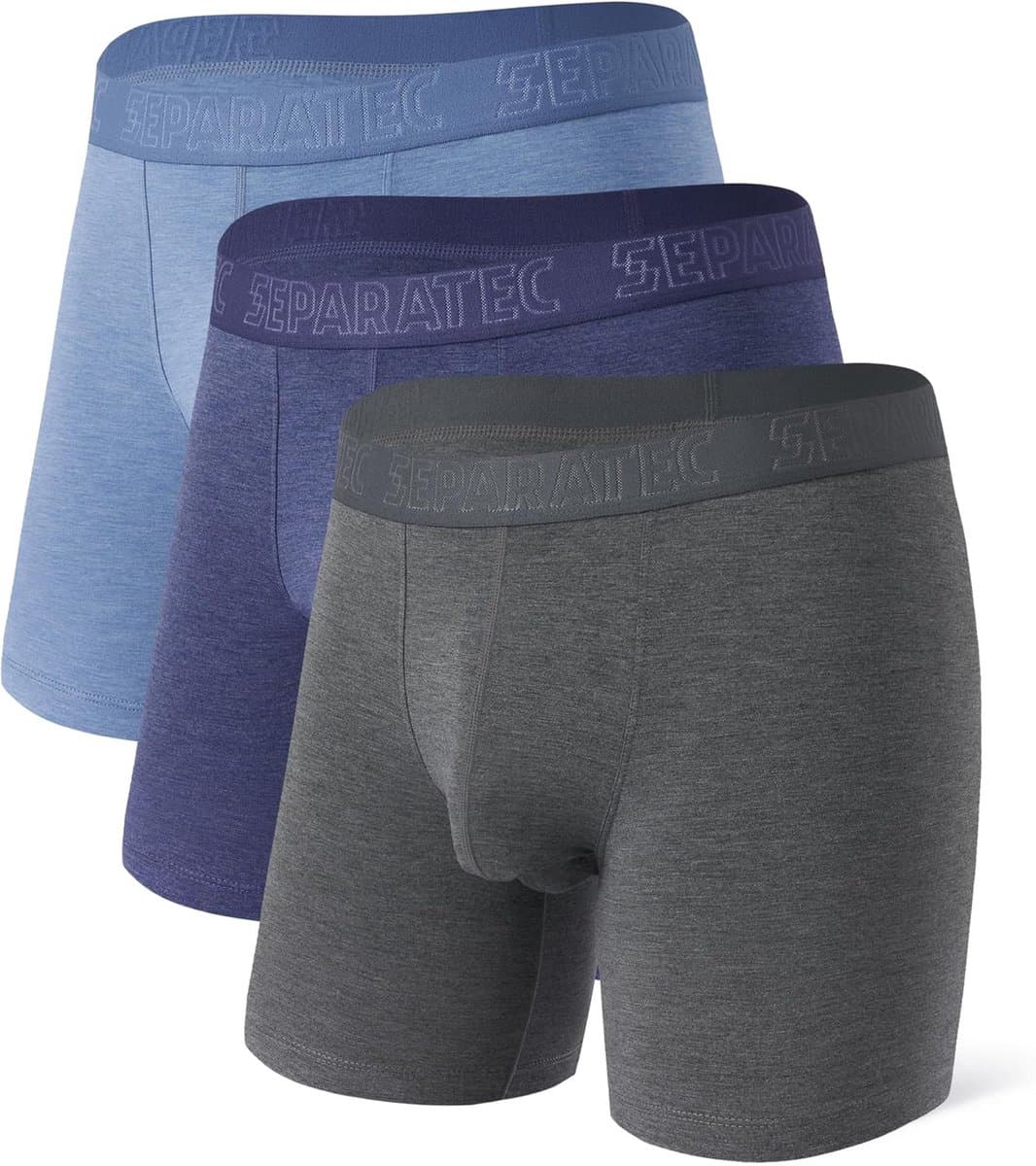 Heren Boxer Slips 3-Pack Ademend Ondergoed met Dual Pouch Technologie | Zacht Bamboe Rayon — afbeelding 1
