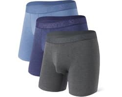 Heren Boxer Slips 3-Pack Ademend Ondergoed met Dual Pouch Technologie | Zacht Bamboe Rayon