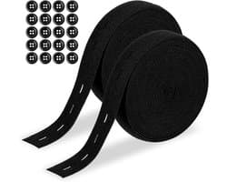 2 banden elastiek met knoopsgaten 28 m elastiek naaien 20 mm knoopsgat rubber met 20 knopen geschikt voor gezinnen en kinderen