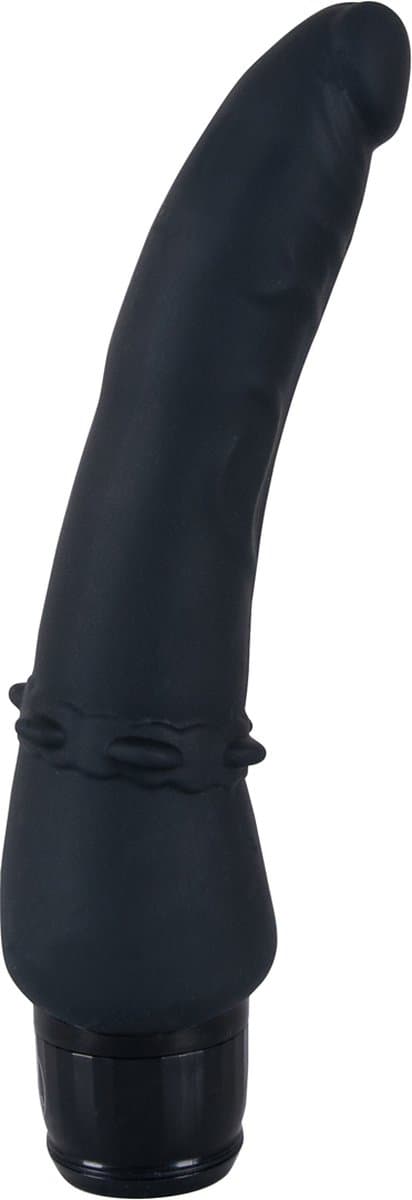 You2Toys – Siliconen Vibrator voor Anaal Gebruik met Eikel en Aders voor Realistische Penetratie – Zwart — afbeelding 1