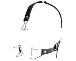 Mond- en neus haken (leer afwerking) - BDSM - extreme - sextoys