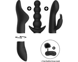 Shots - Switch Pleasure Kit #6 - Vibrator met Verschillende Opzet Stukken black