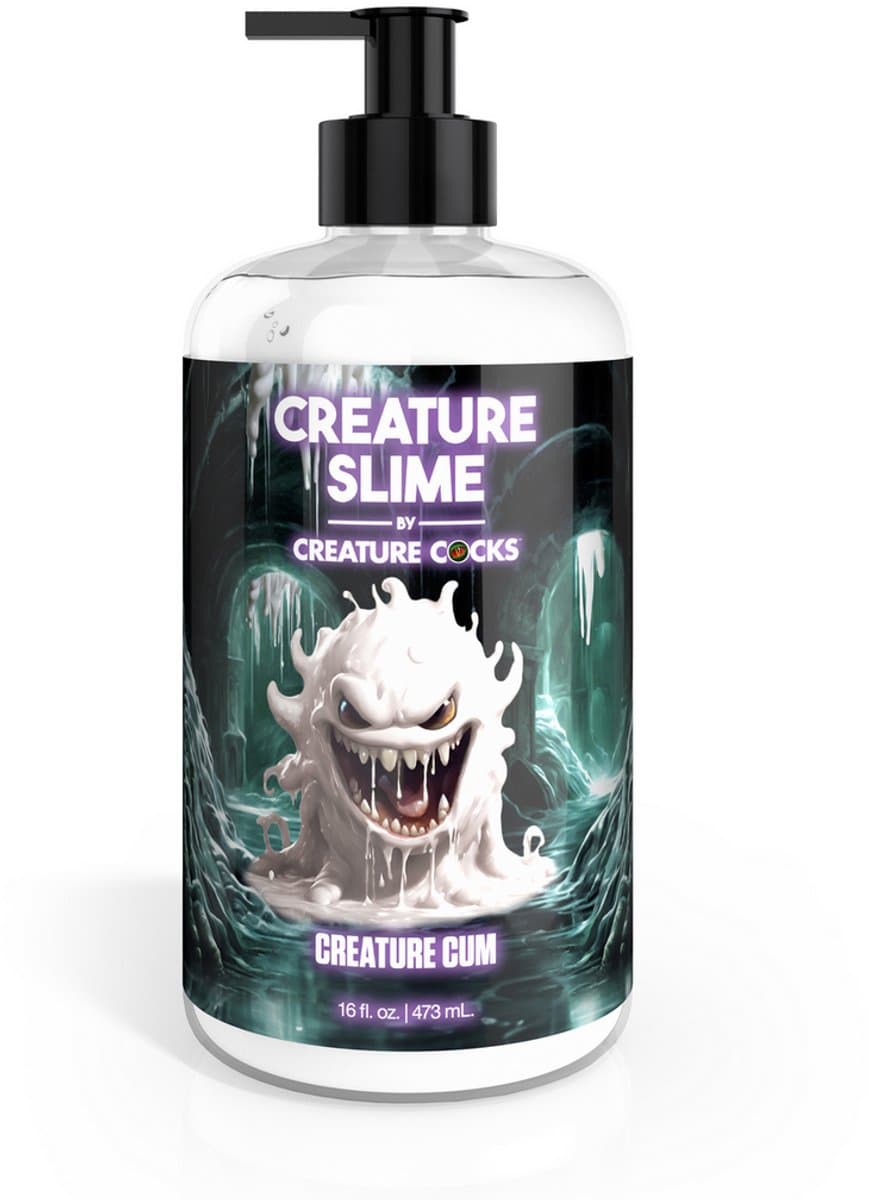 XR Brands Creature Slime - Creature Cum - Ongeparfumeerde Jizz Glijmiddel - 16 fl oz / 473 ml - Wit — afbeelding 1