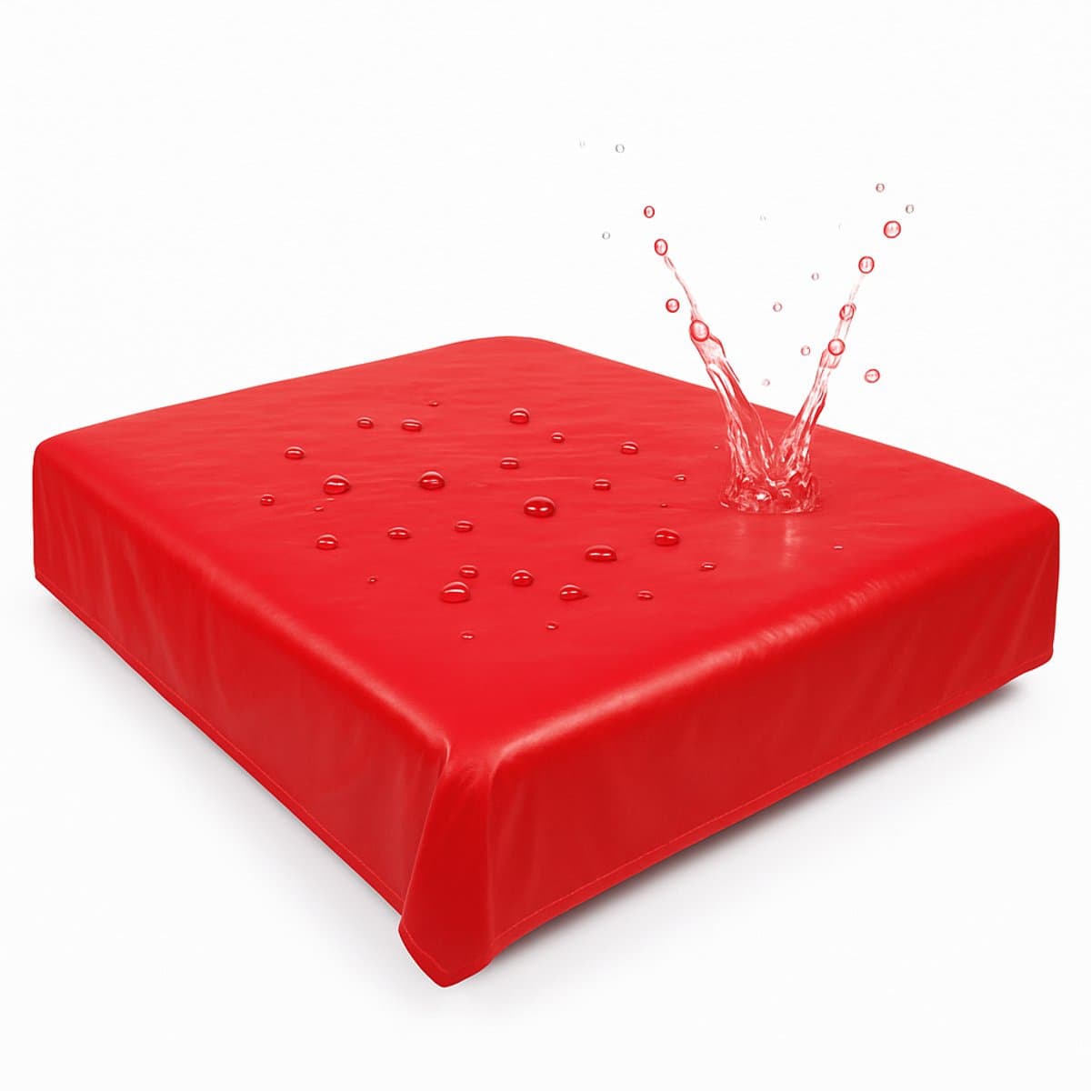 Rozkosznie Serie - Waterdicht Vinyl Laken - 200x215 cm - Rood - BDSM Speelgoed — afbeelding 1