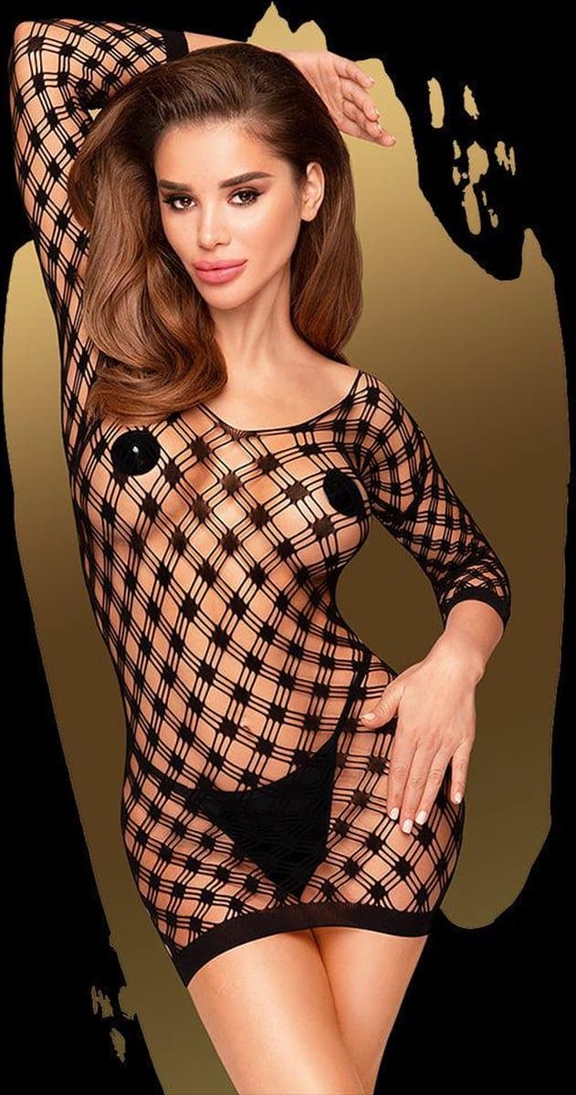 Penthouse Lingerie Passion Goddess - Erotische Jurk - Maat S/L - Zwart — afbeelding 1