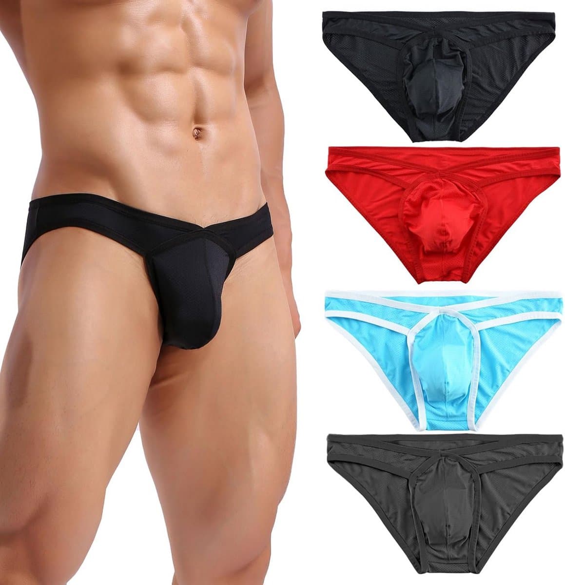 Set van 10 Herenslips Tanga Ademend Comfortabel Nylon Elastan — afbeelding 1