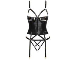 Cottelli Collection - Strapscorsage Set - Zwart